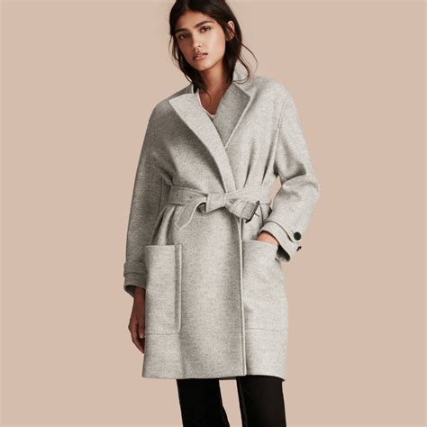 wool belted wrap coat burberry|burberry black wool coat women's.